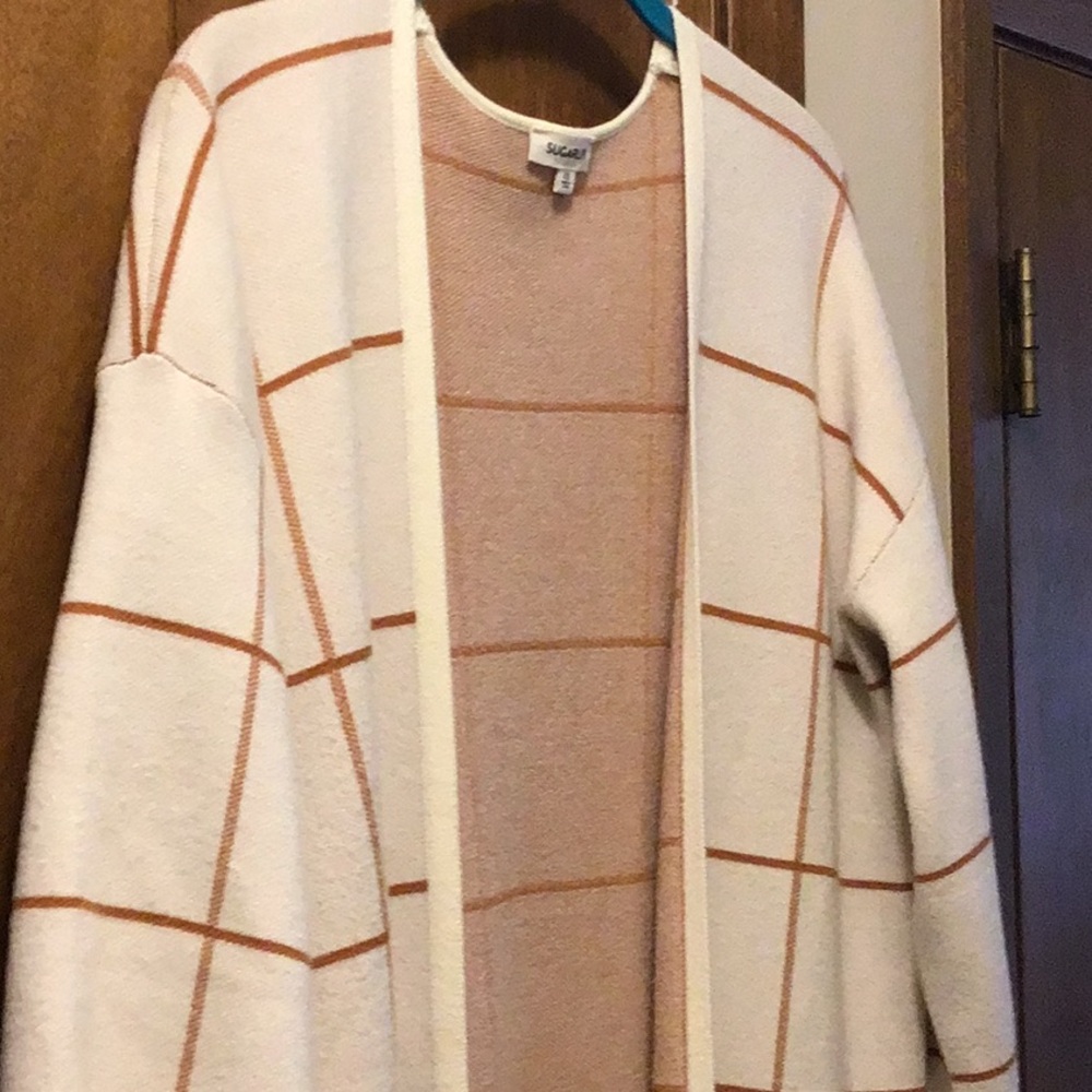 Sugarlips Cream and Tan Cardigan size XS